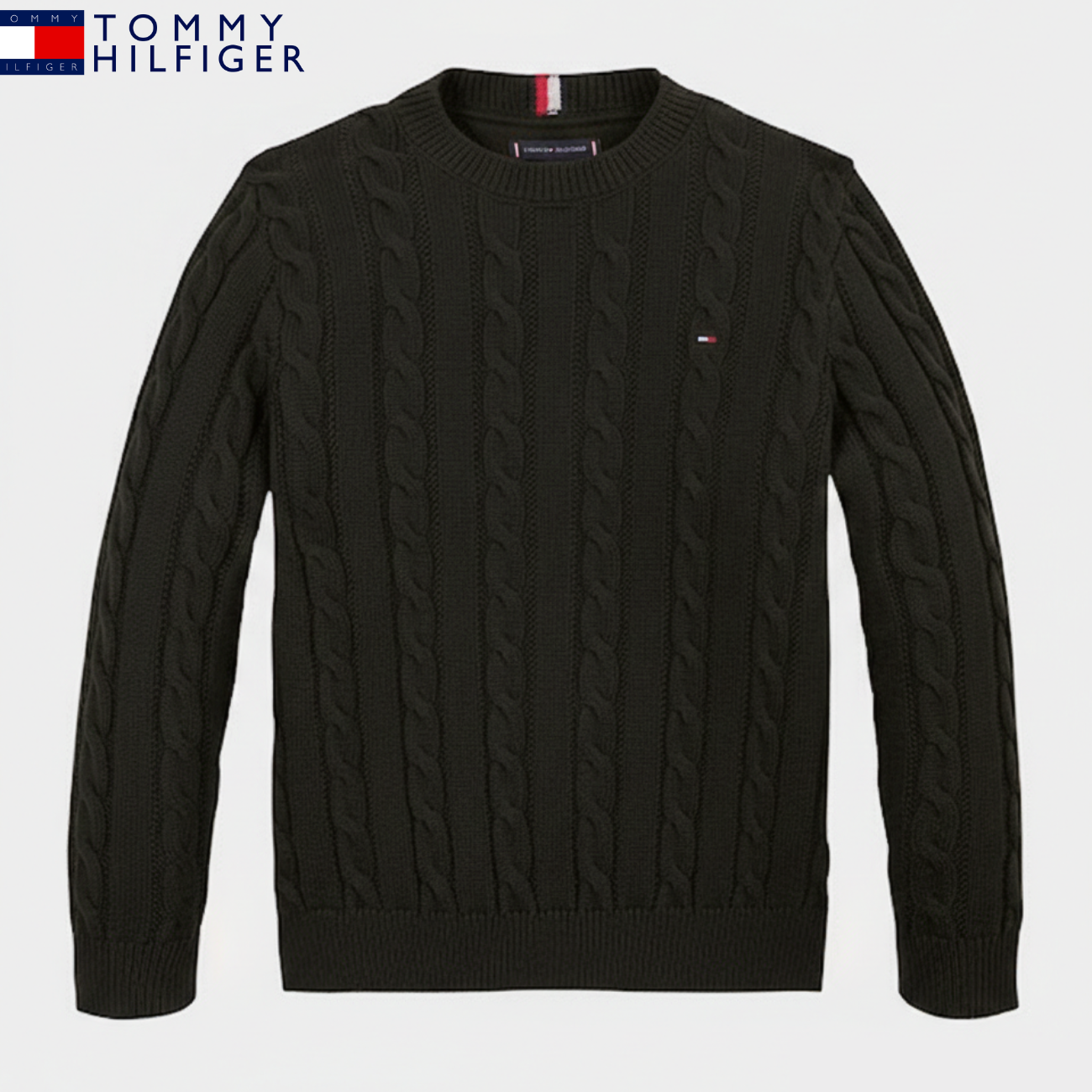 Classic Cable-Knit Crew Sweater || Clearance Sale