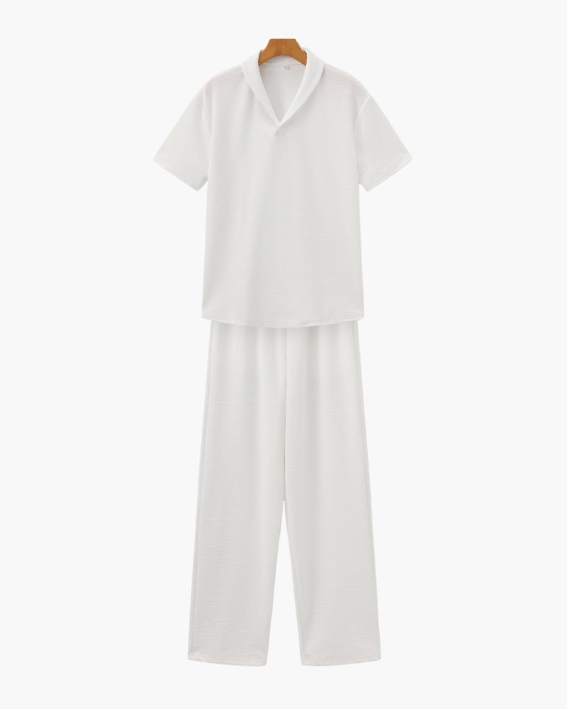Cotton Polo & Pant Set