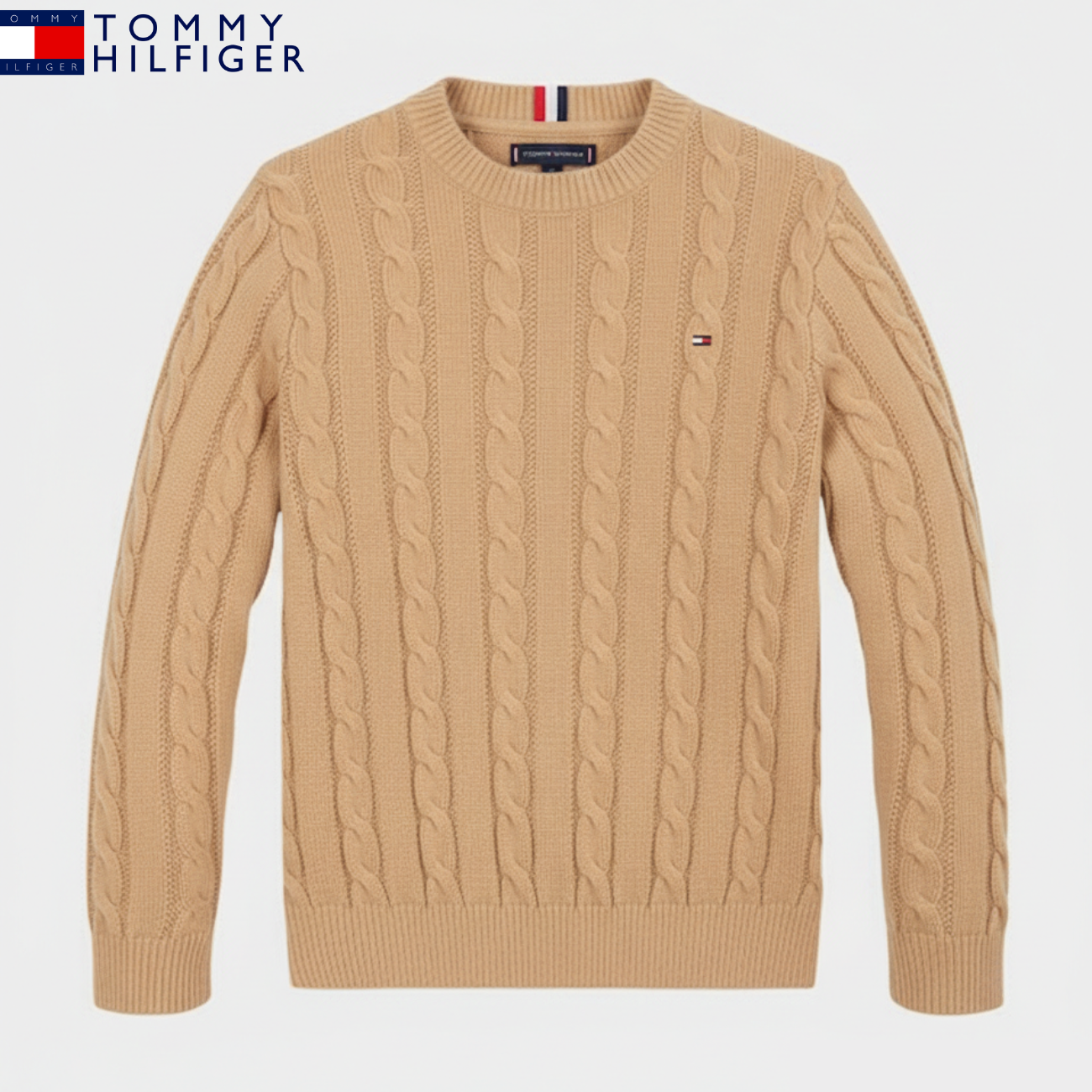 Classic Cable-Knit Crew Sweater || Clearance Sale