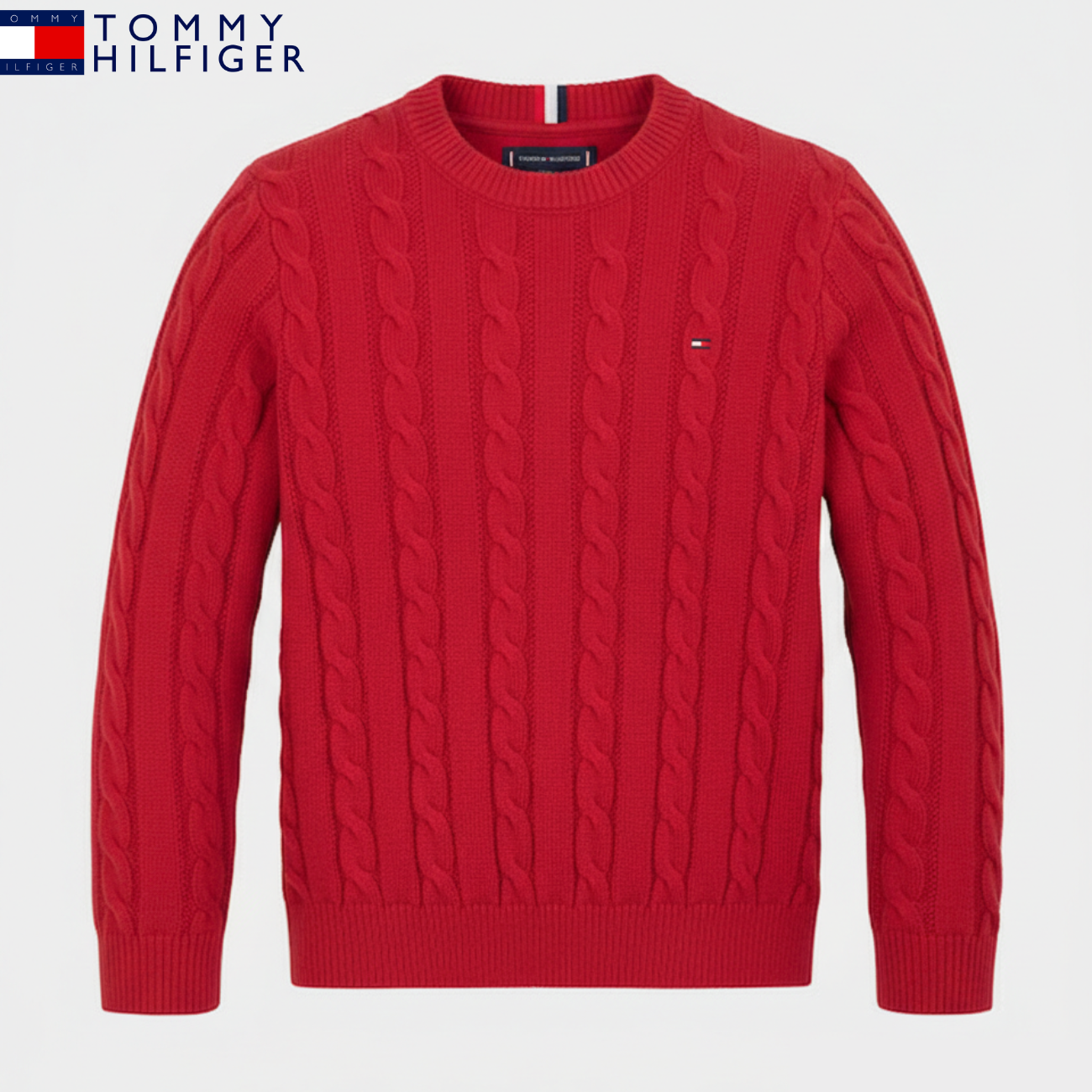 Classic Cable-Knit Crew Sweater || Clearance Sale