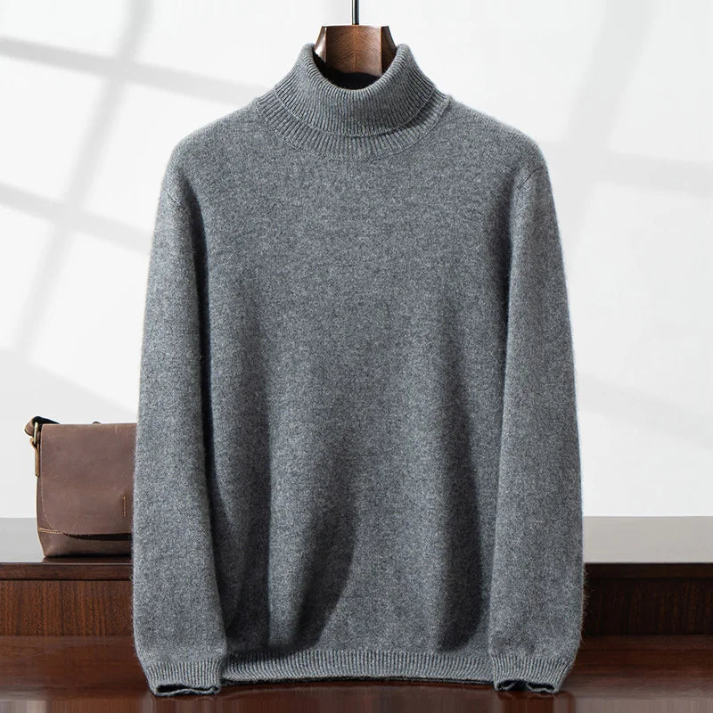 Elegant High Neck Cashmere Sweater