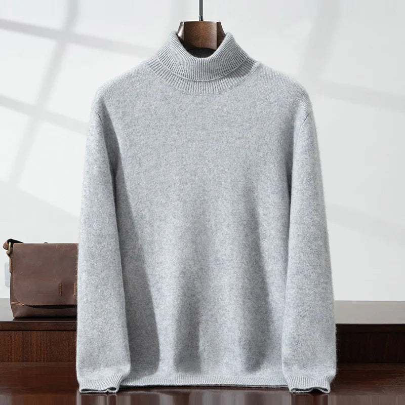 Elegant High Neck Cashmere Sweater