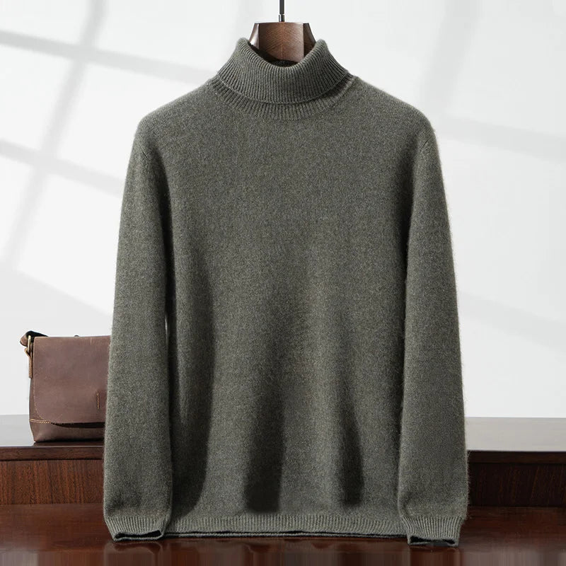 Elegant High Neck Cashmere Sweater