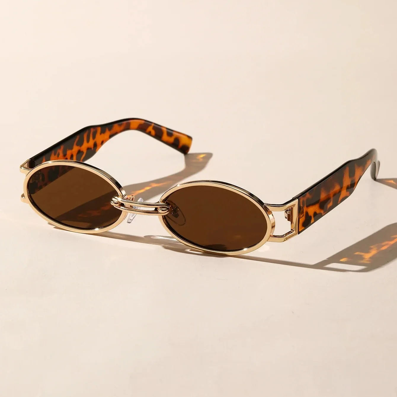 Cortona Gold-Link Oval Shades