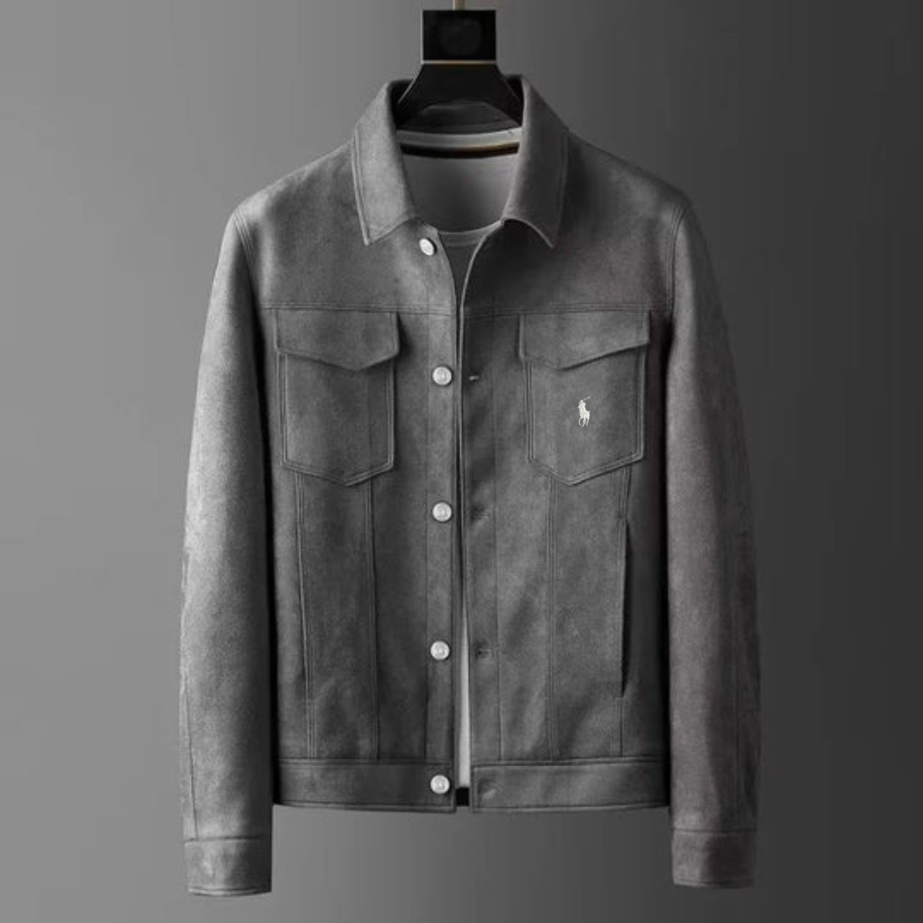 Classic Suede-Style Utility Jacket - Clearance Sale