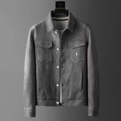Classic Suede-Style Utility Jacket - Clearance Sale