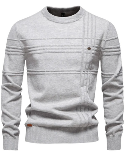 Men's Sweater with Checkered Design