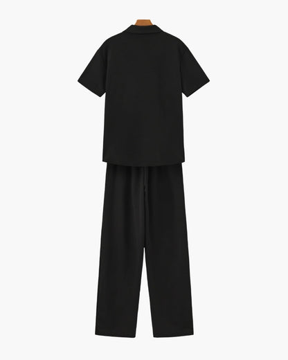 Cotton Polo & Pant Set