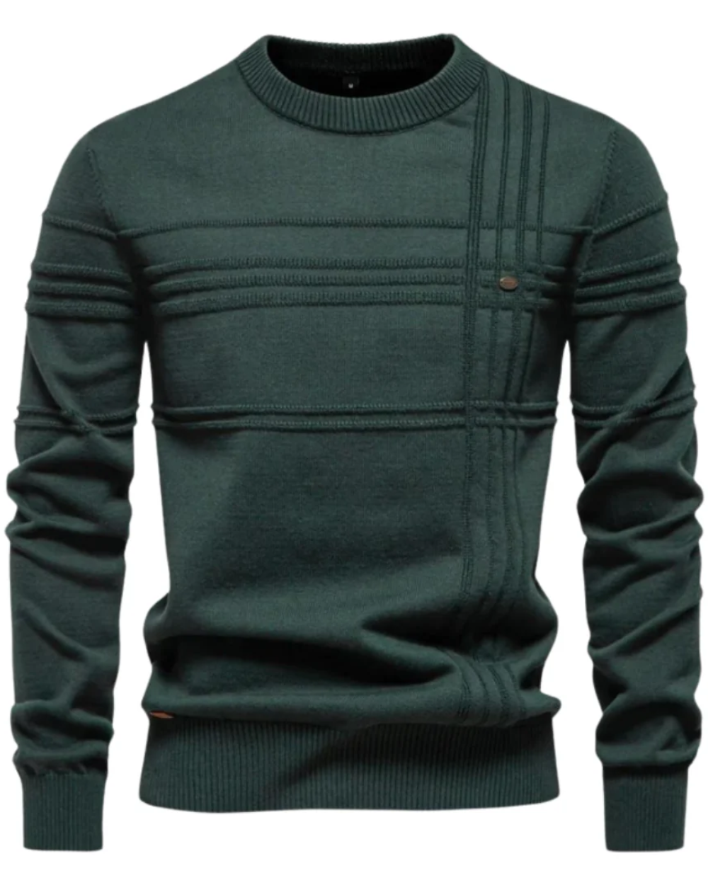 Men's Sweater with Checkered Design