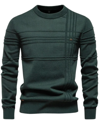 Men's Sweater with Checkered Design
