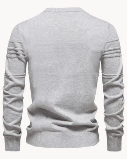 Men's Sweater with Checkered Design