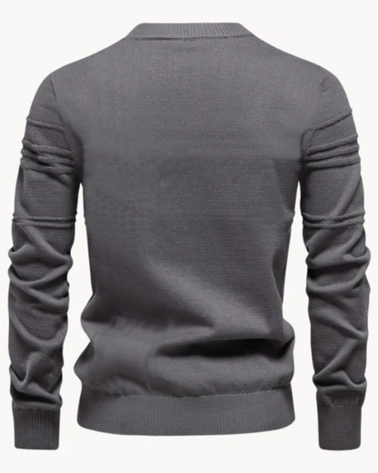 Men's Sweater with Checkered Design