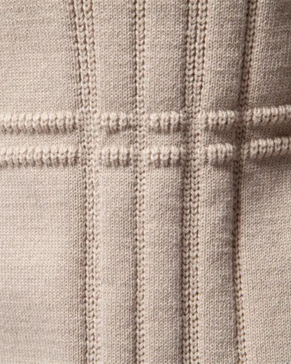 Men's Sweater with Checkered Design