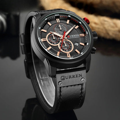 Men's Chronograph Premium Leather Watch - Dominus
