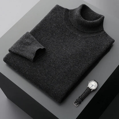 Elegant High Collar in Thick Wool