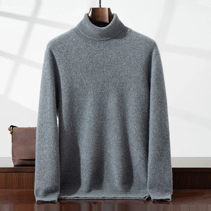 Elegant High Neck Cashmere Sweater