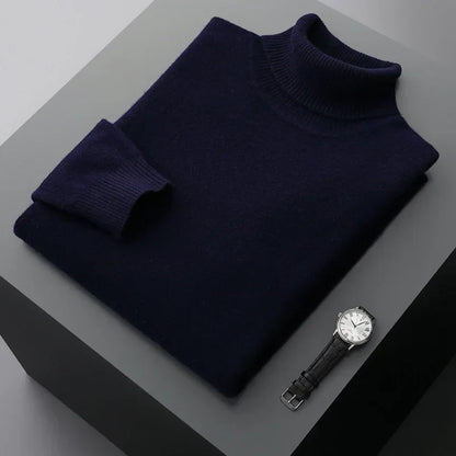 Elegant High Collar in Thick Wool