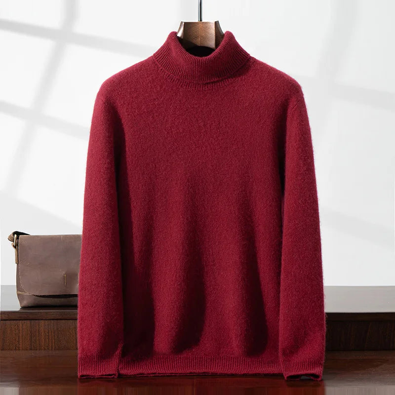 Elegant High Neck Cashmere Sweater