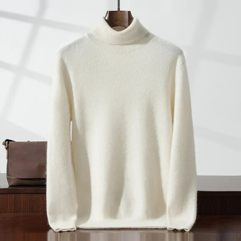 Elegant High Neck Cashmere Sweater