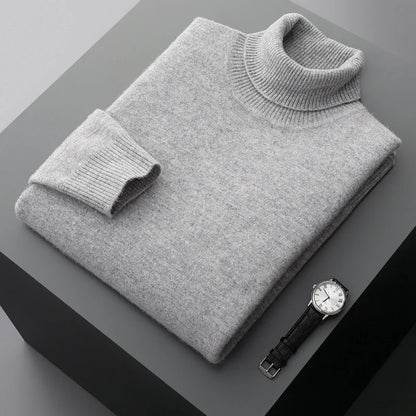 Elegant High Collar in Thick Wool