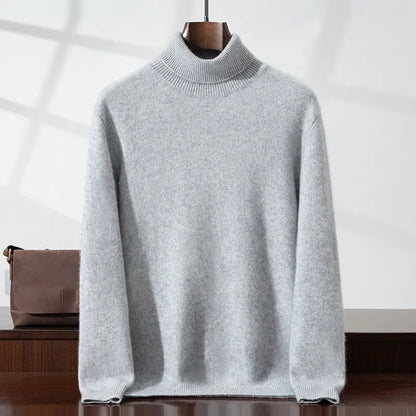 Elegant High Neck Cashmere Sweater