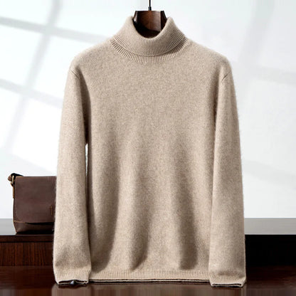 Elegant High Neck Cashmere Sweater