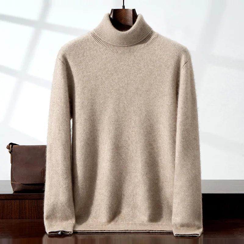 Elegant High Neck Cashmere Sweater
