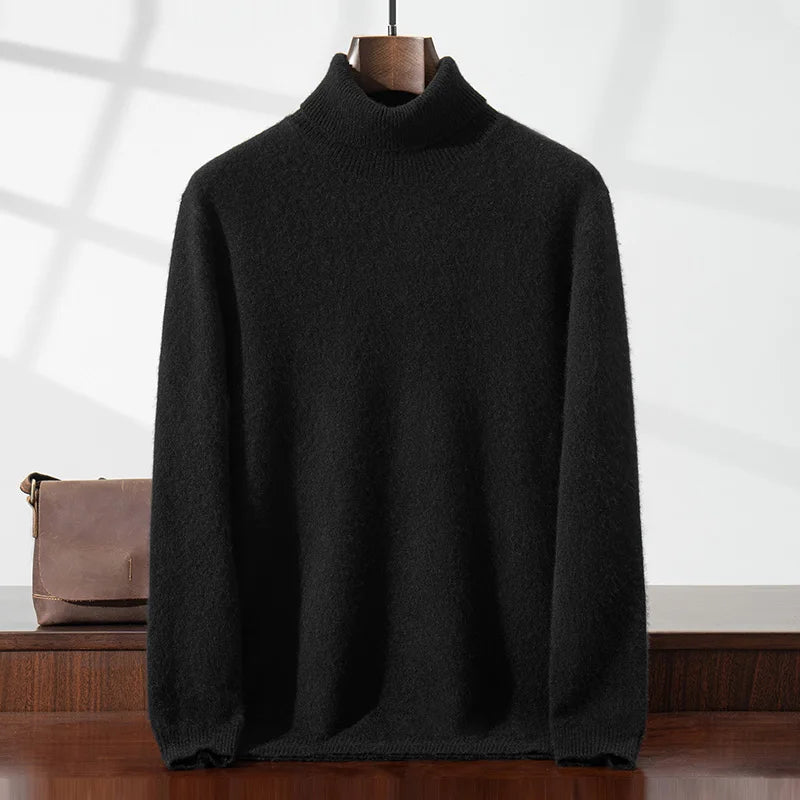 Elegant High Neck Cashmere Sweater