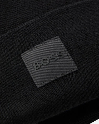 BOSS FANTASTIC COTTON BEANIE BLACK