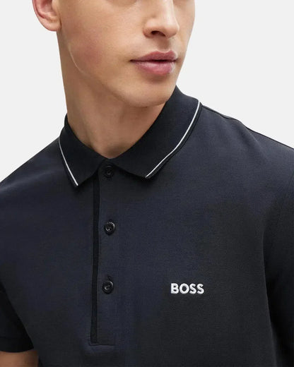 BOSS PAULE 4 SLIM FIT POLO SHIRT DARK BLUE